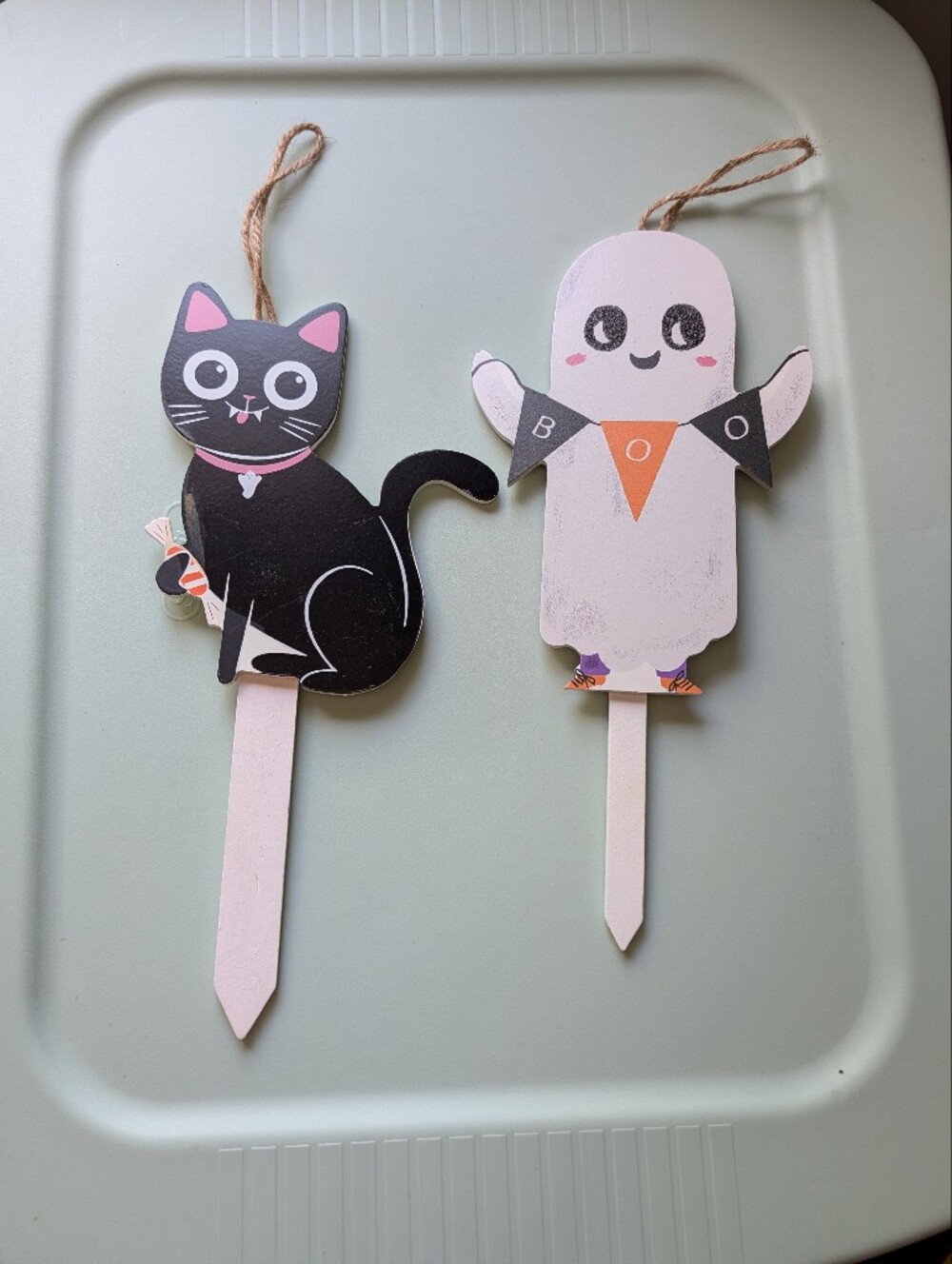 Black Cat And Ghost Decorations